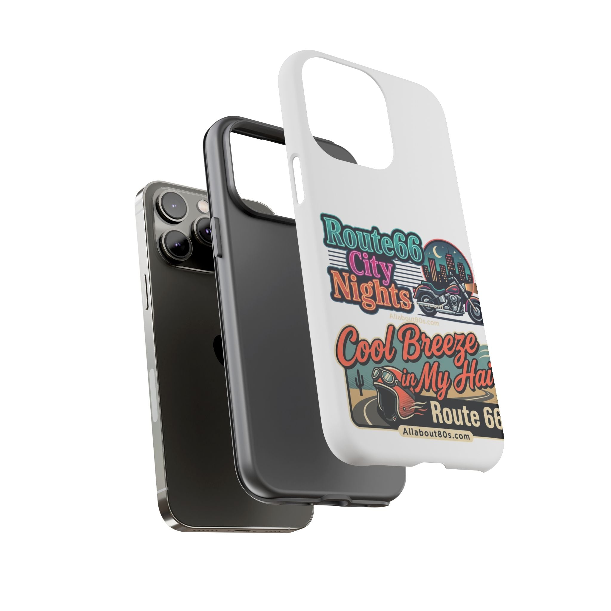Phone Case — Route 66 City Nights Motorcycle Design