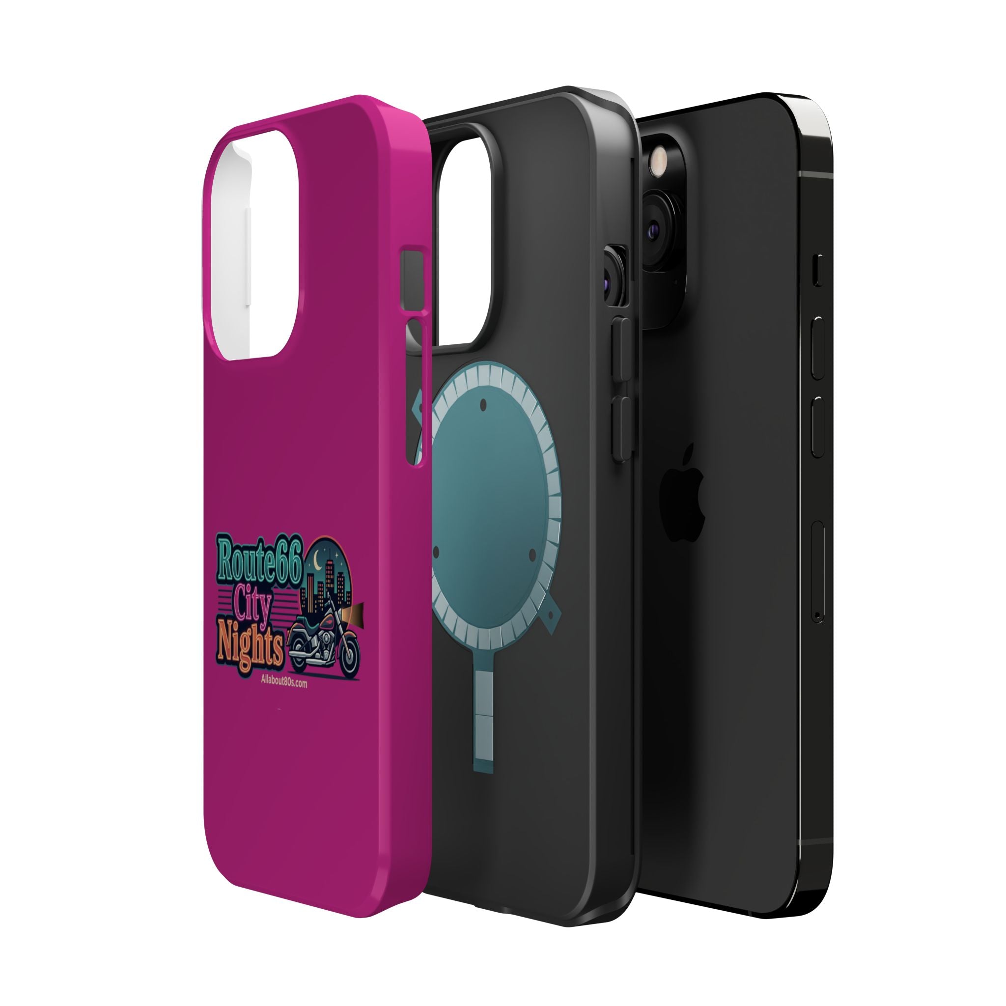 Phone Case — 'Route 66 City Nights' Magnetic Impact-Resistant Case