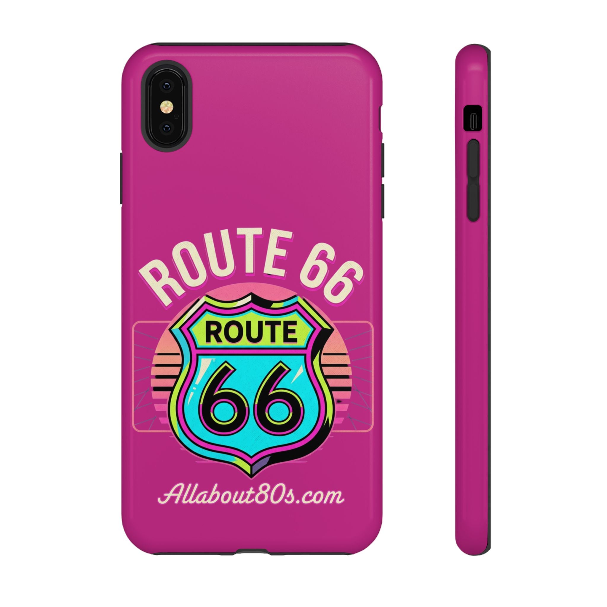 Route 66 Phone Case — Retro Neon Road Trip iPhone Cover