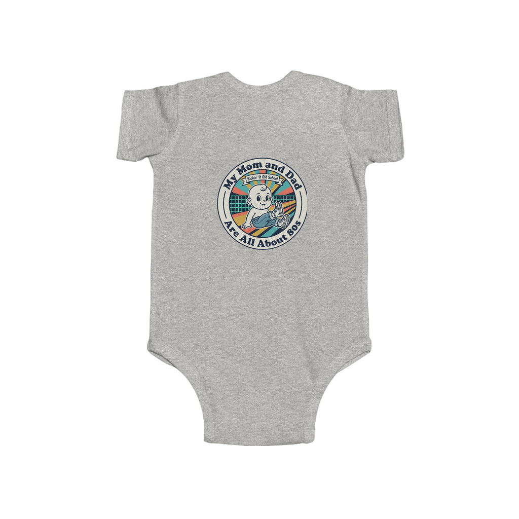 Baby Bodysuit — 'My Mom and Dad Are All About Me' Retro Cassette Design