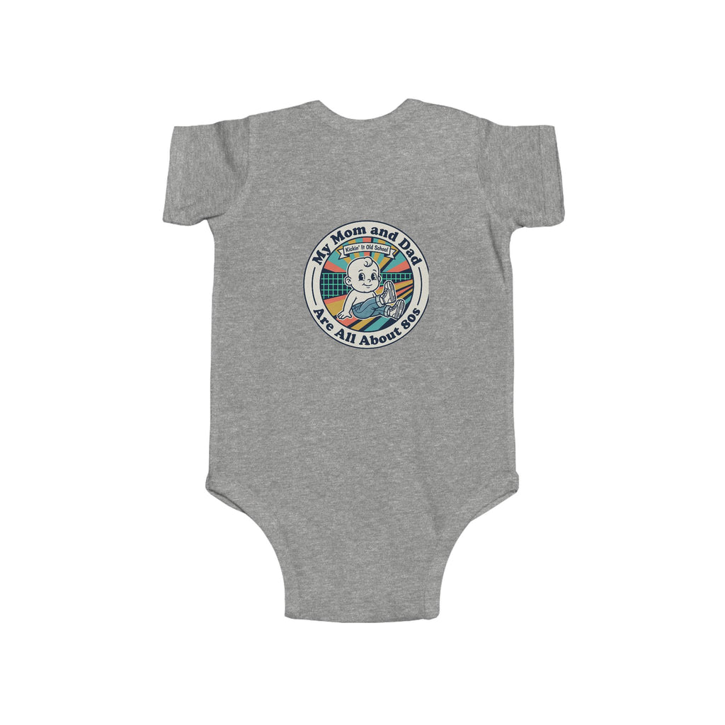 Baby Bodysuit — 'My Mom and Dad Are All About Me' Retro Cassette Design