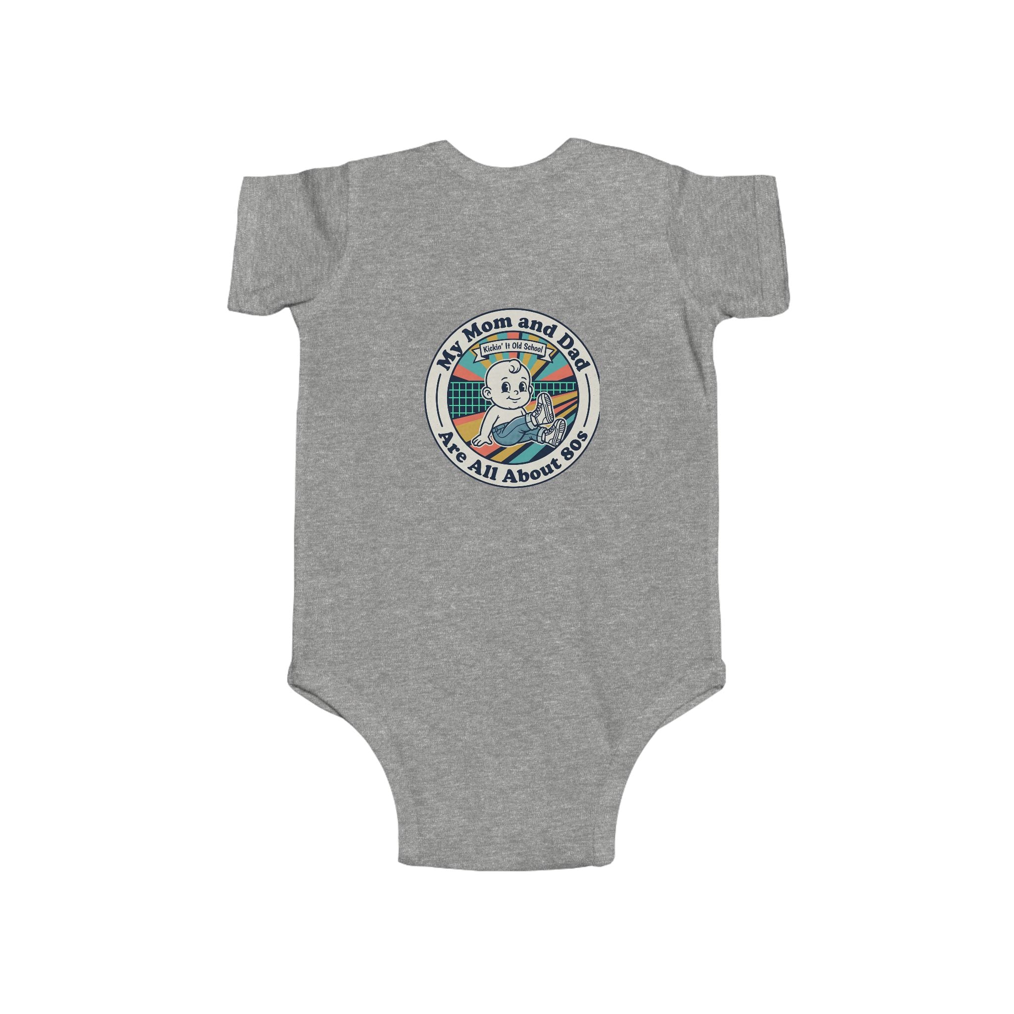 Baby Bodysuit — 'My Mom and Dad Are All About Me' Retro Cassette Design