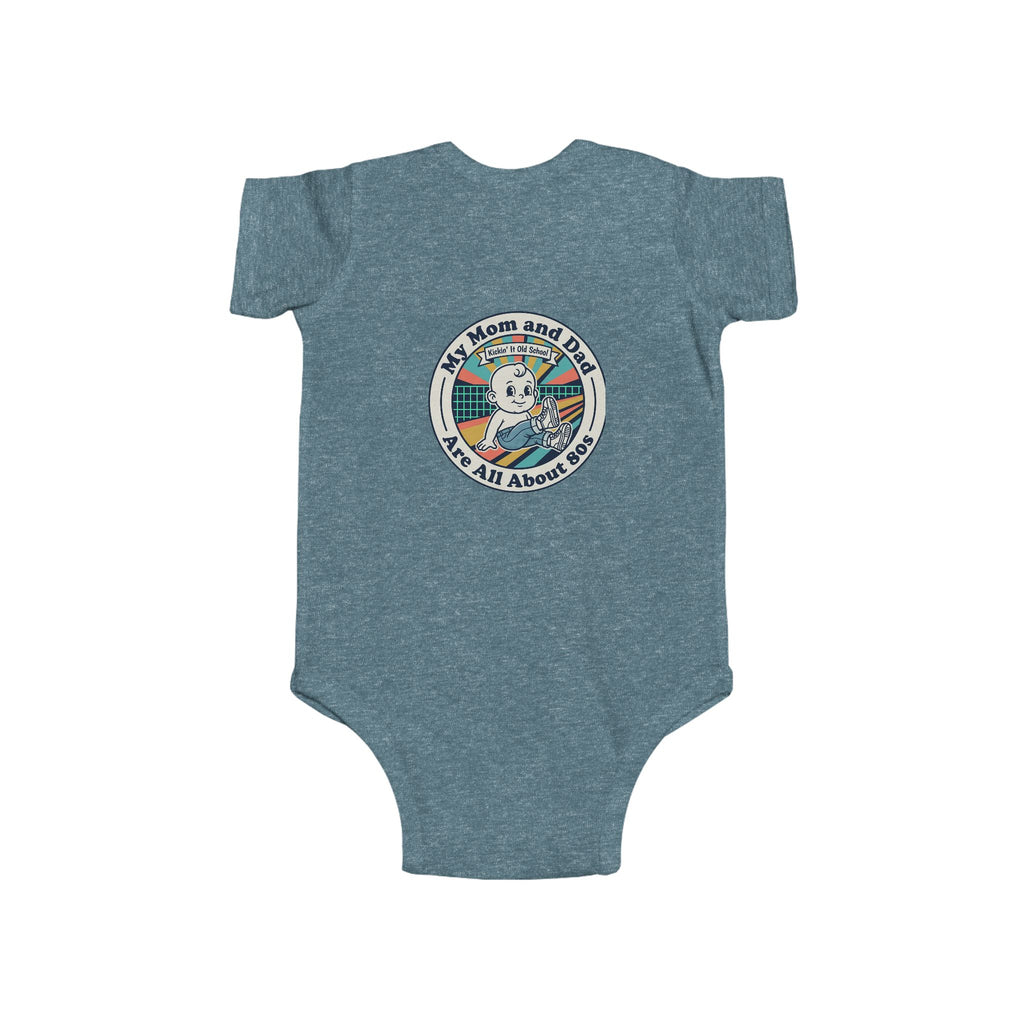 Baby Bodysuit — 'My Mom and Dad Are All About Me' Retro Cassette Design