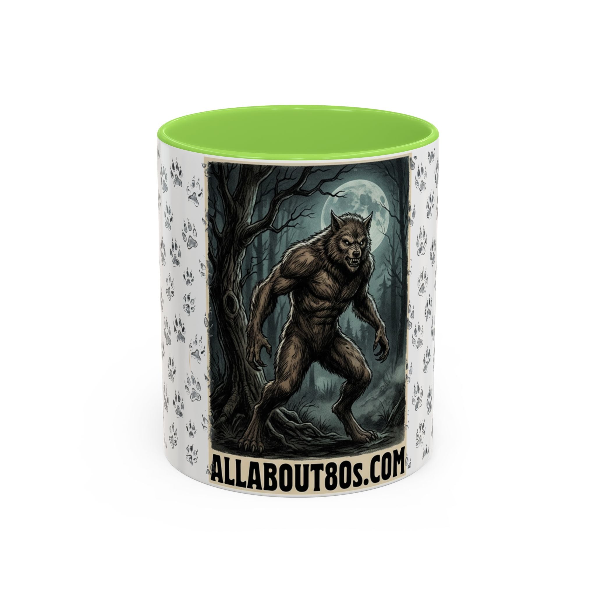 Werewolf Pawprint Mug — Gothic Moonlit Monster Coffee Cup (11oz & 15oz)