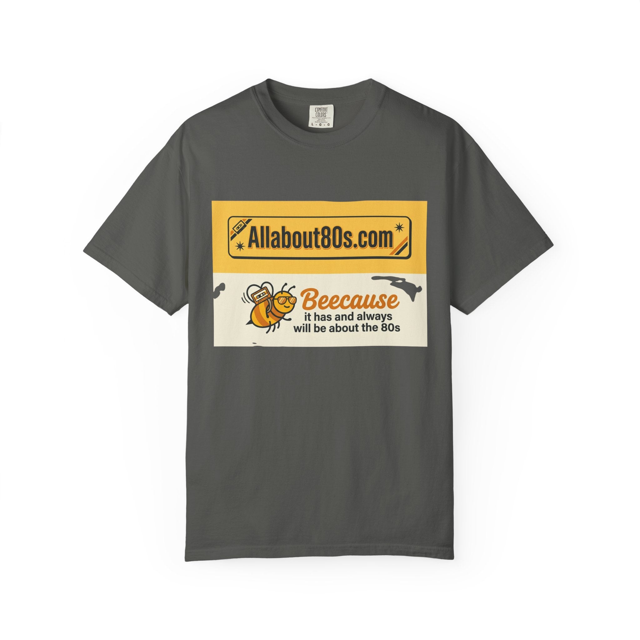 Allabout80s "Beeecause" Retro 80s Graphic T-Shirt