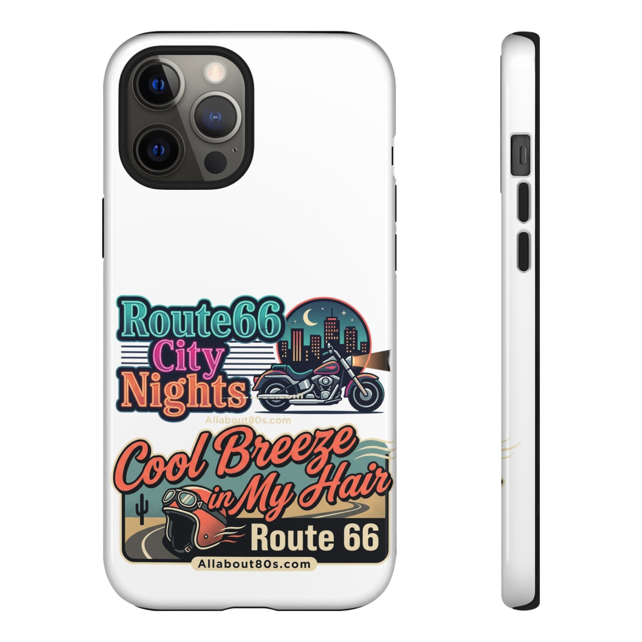 Phone Case — Route 66 City Nights Motorcycle Design