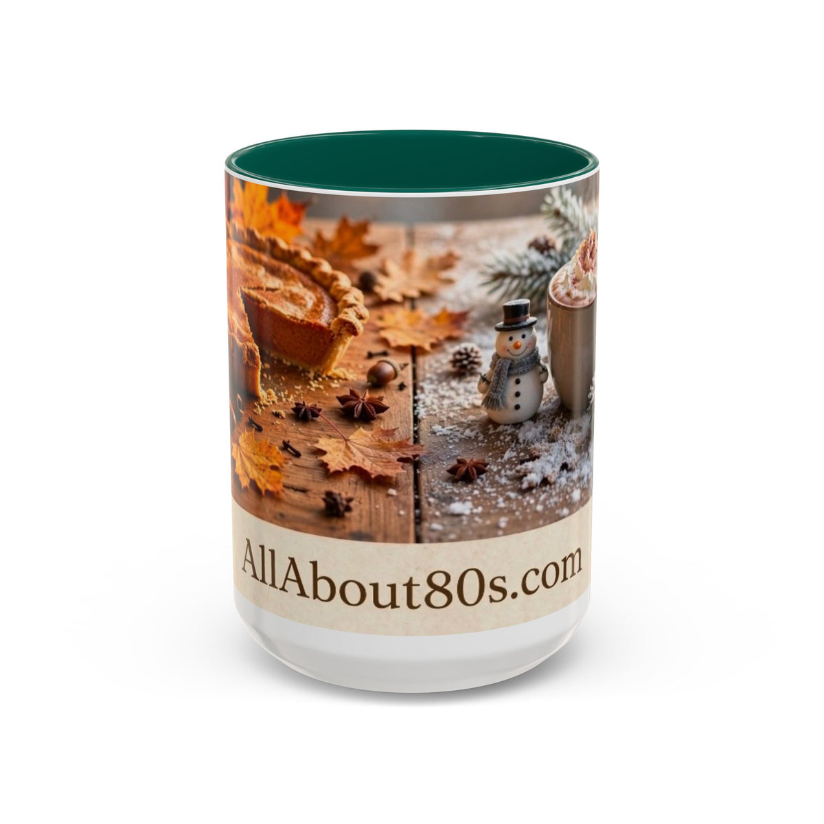 AllAbout80s Seasonal Coffee Mug (11oz/15oz) — Autumn & Winter Cozy Hot Cocoa Design