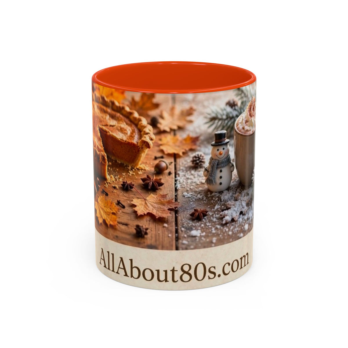 AllAbout80s Seasonal Coffee Mug (11oz/15oz) — Autumn & Winter Cozy Hot Cocoa Design