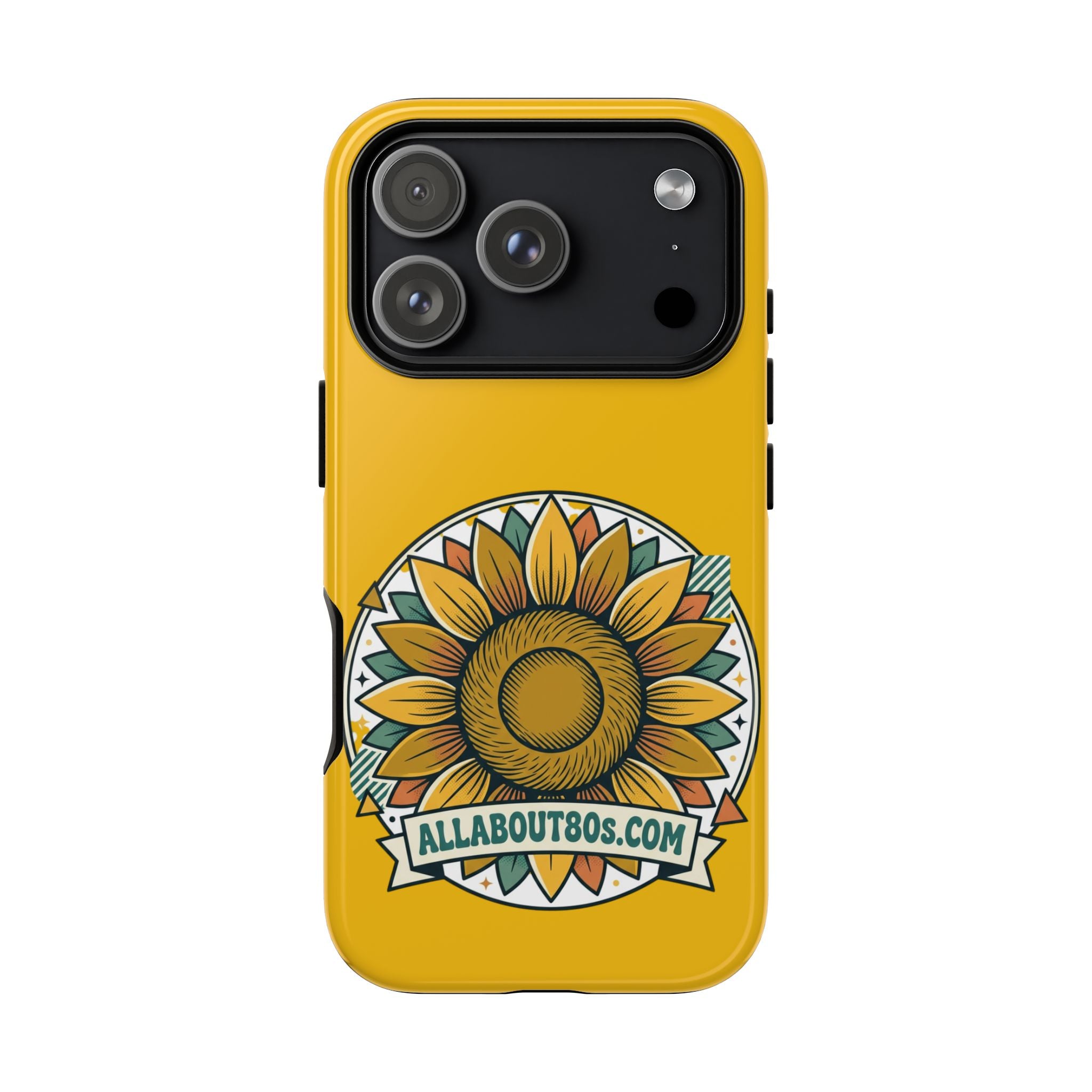 Sunflower Logo Phone Case — AllAbout80s.com Yellow Protective Cover