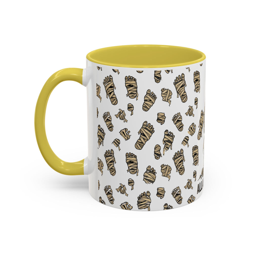 Mummy Pattern Coffee Mug (11oz & 15oz) – Retro Monster Tea Cup with AllAbout80s.com Design