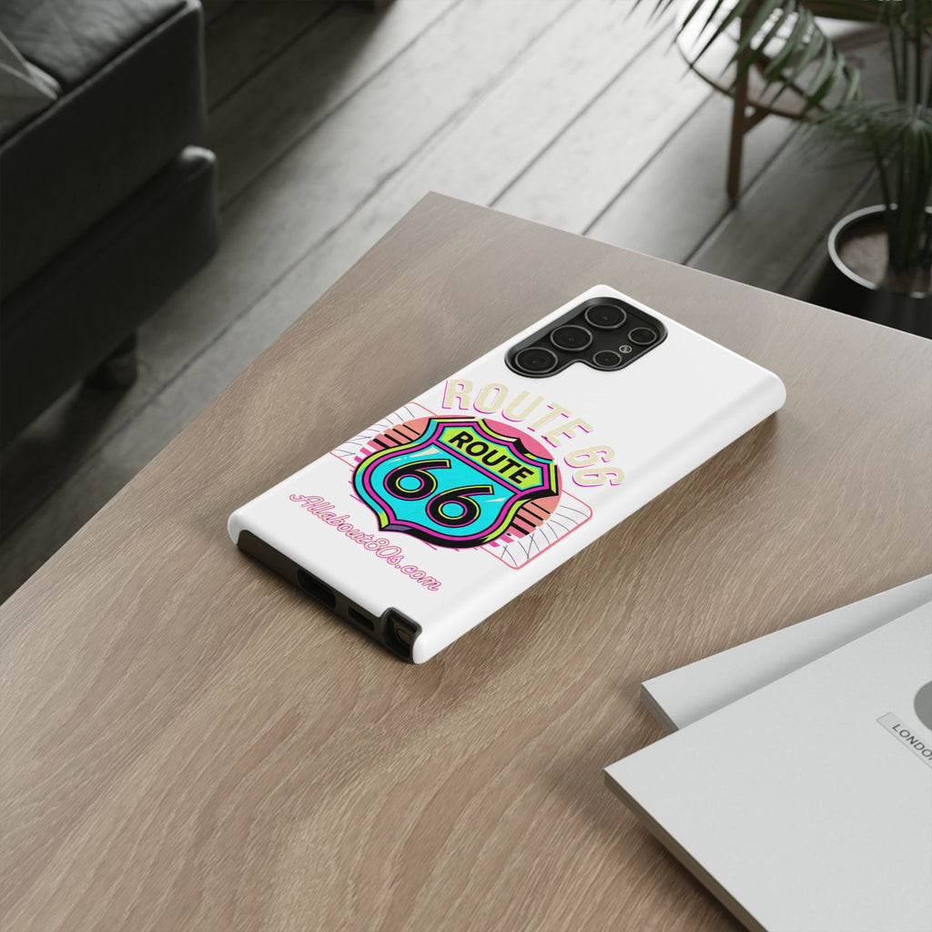 Route 66 Neon Phone Case — Retro Road Trip iPhone Cover