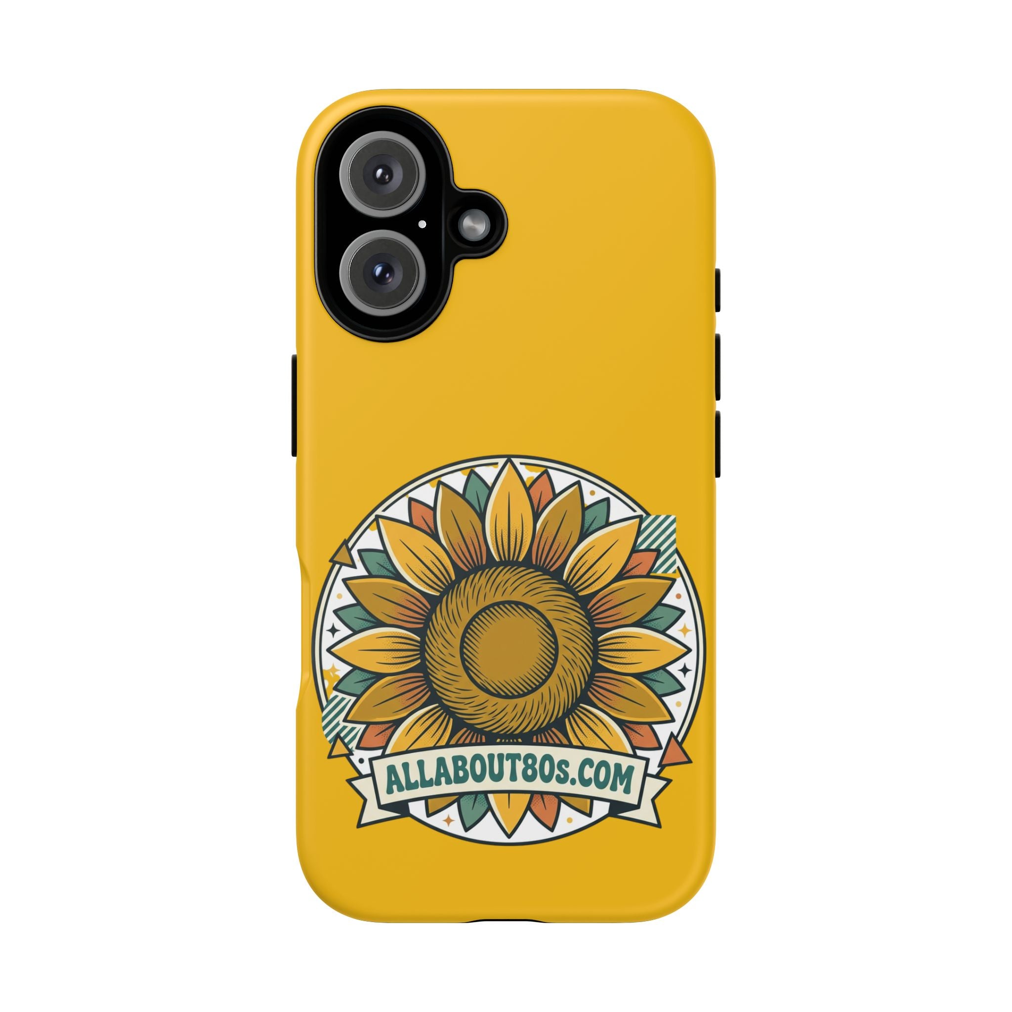 Sunflower Logo Phone Case — AllAbout80s.com Yellow Protective Cover