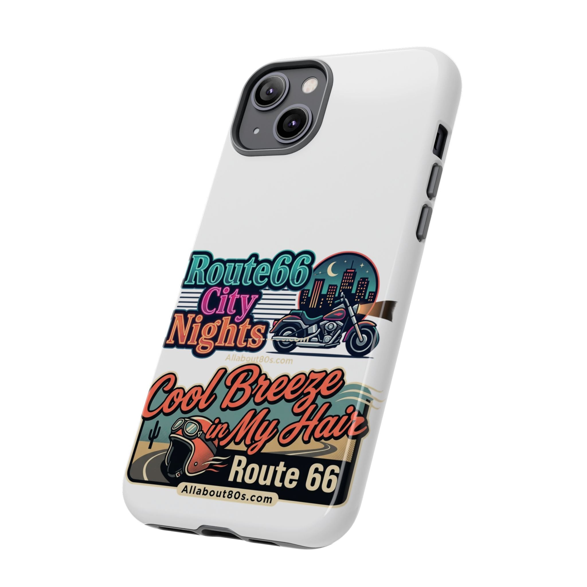 Phone Case — Route 66 City Nights Motorcycle Design