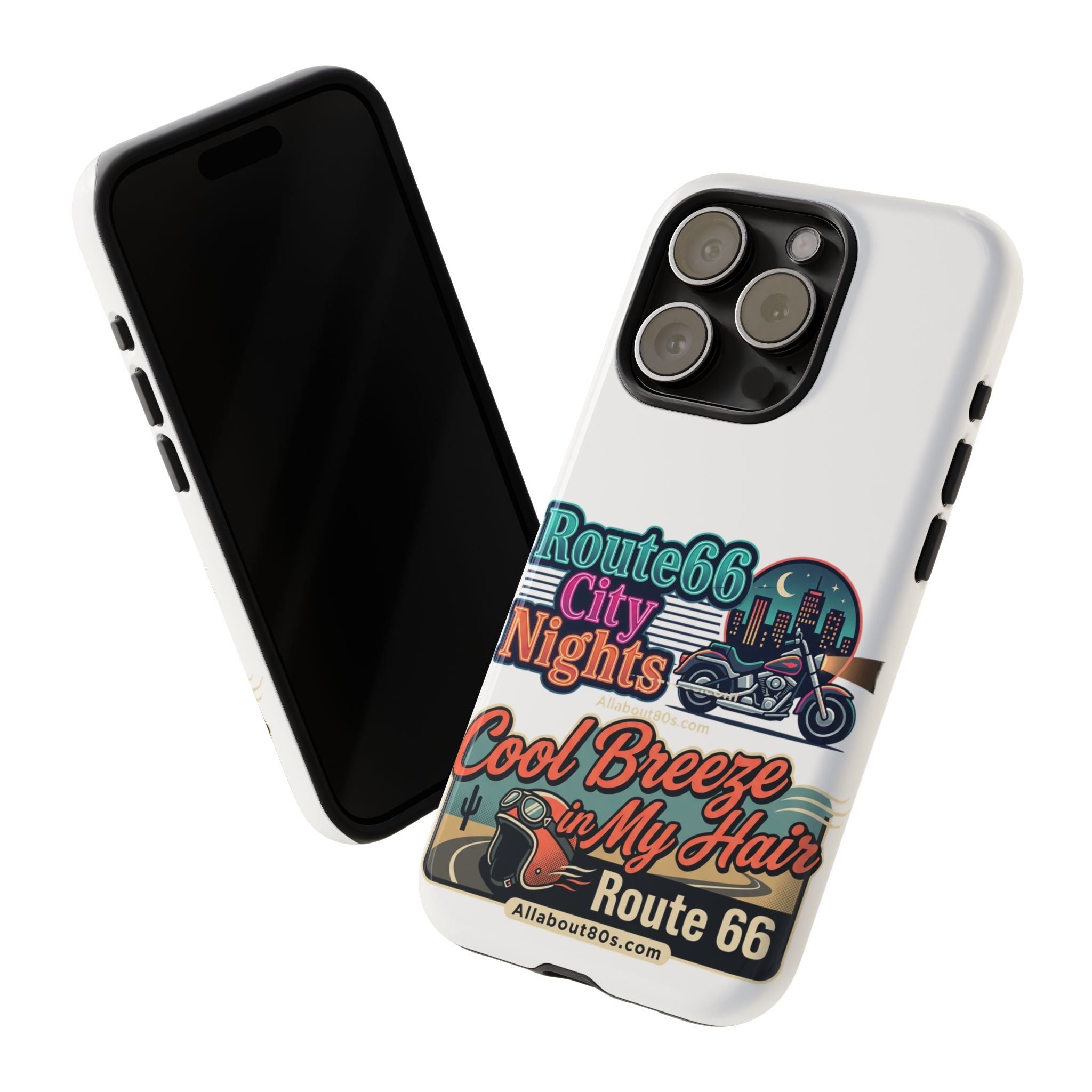 Phone Case — Route 66 City Nights Motorcycle Design