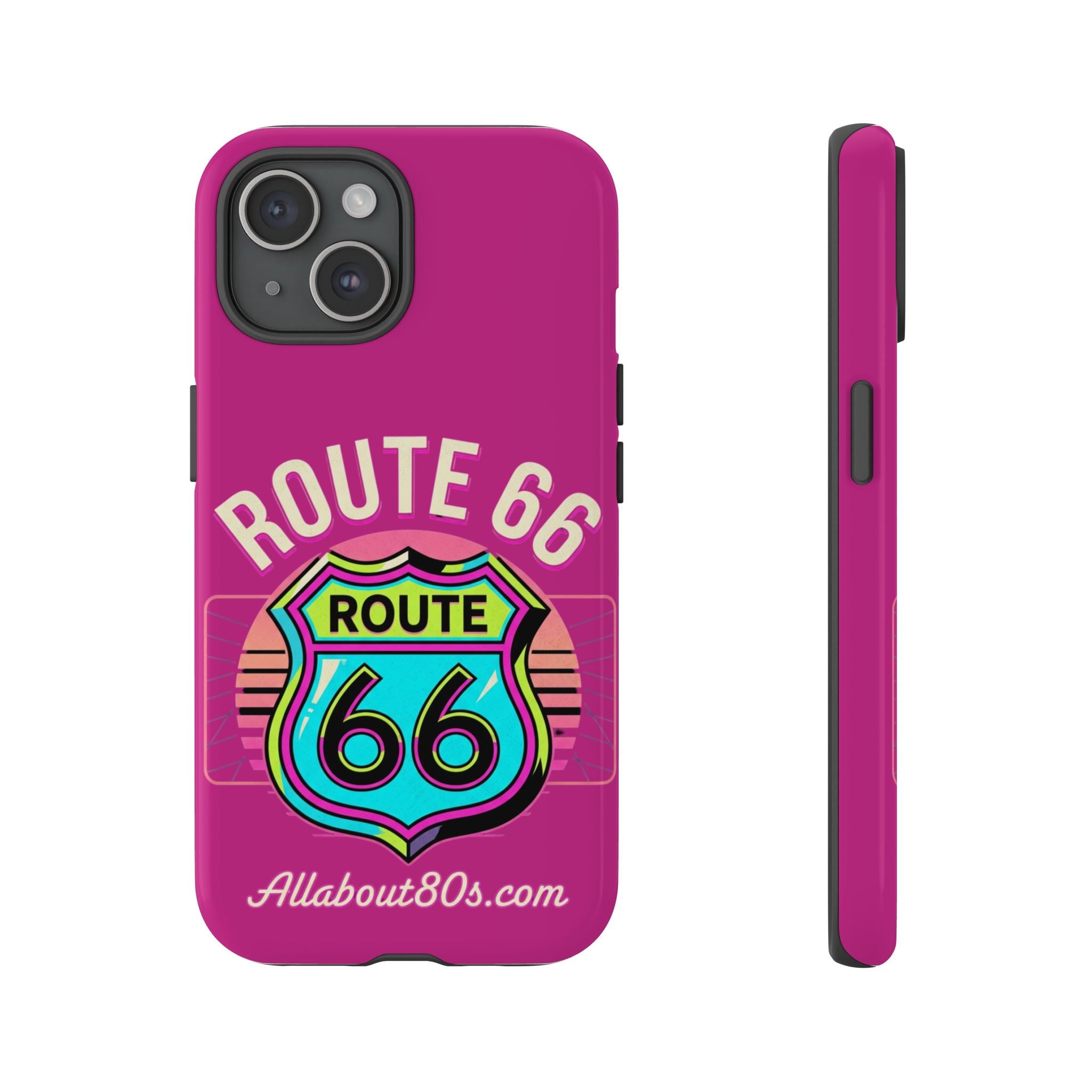 Route 66 Phone Case — Retro Neon Road Trip iPhone Cover