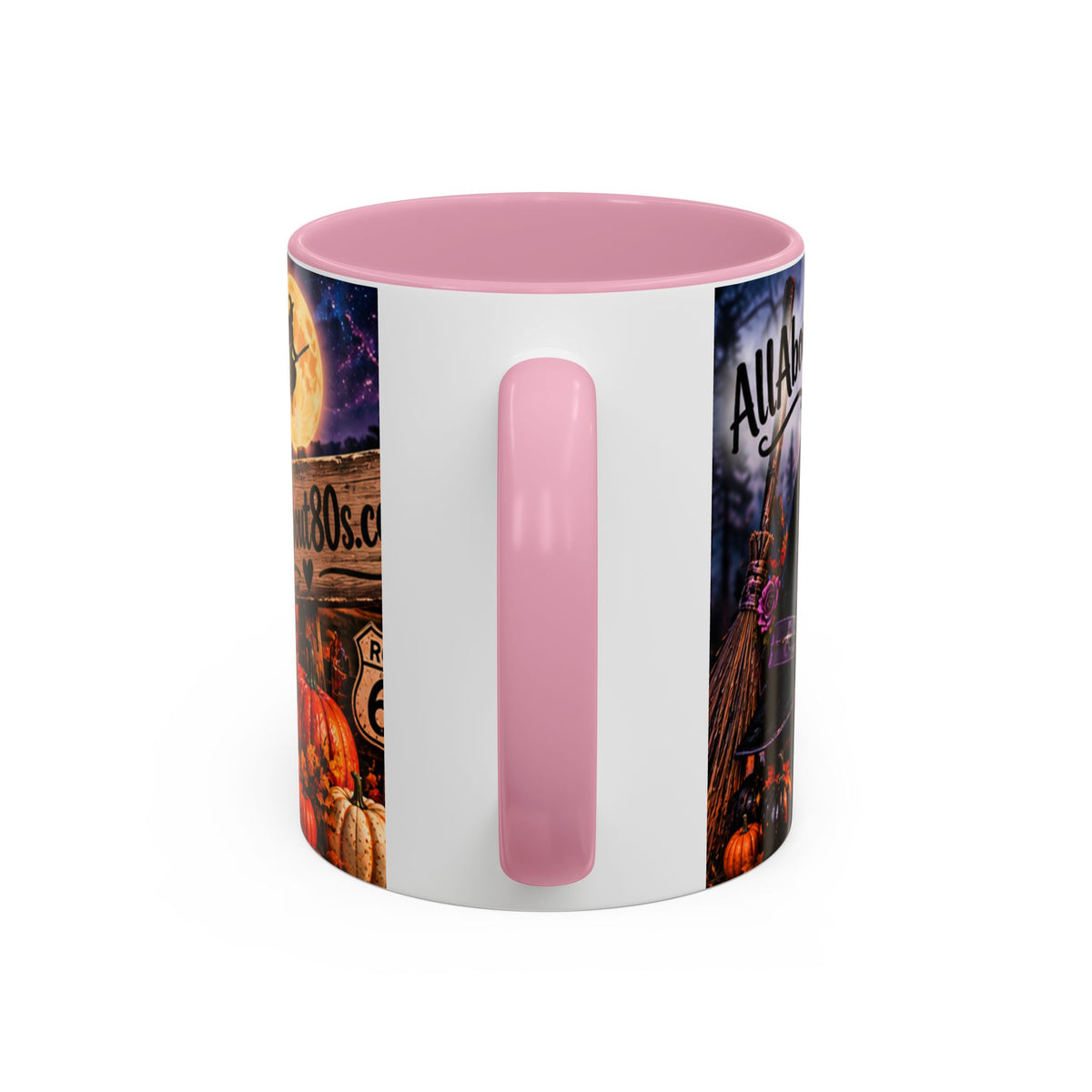 Halloween Witch Scene Coffee Mug — AllAbout80s.com Pumpkin & Moon 11oz/15oz