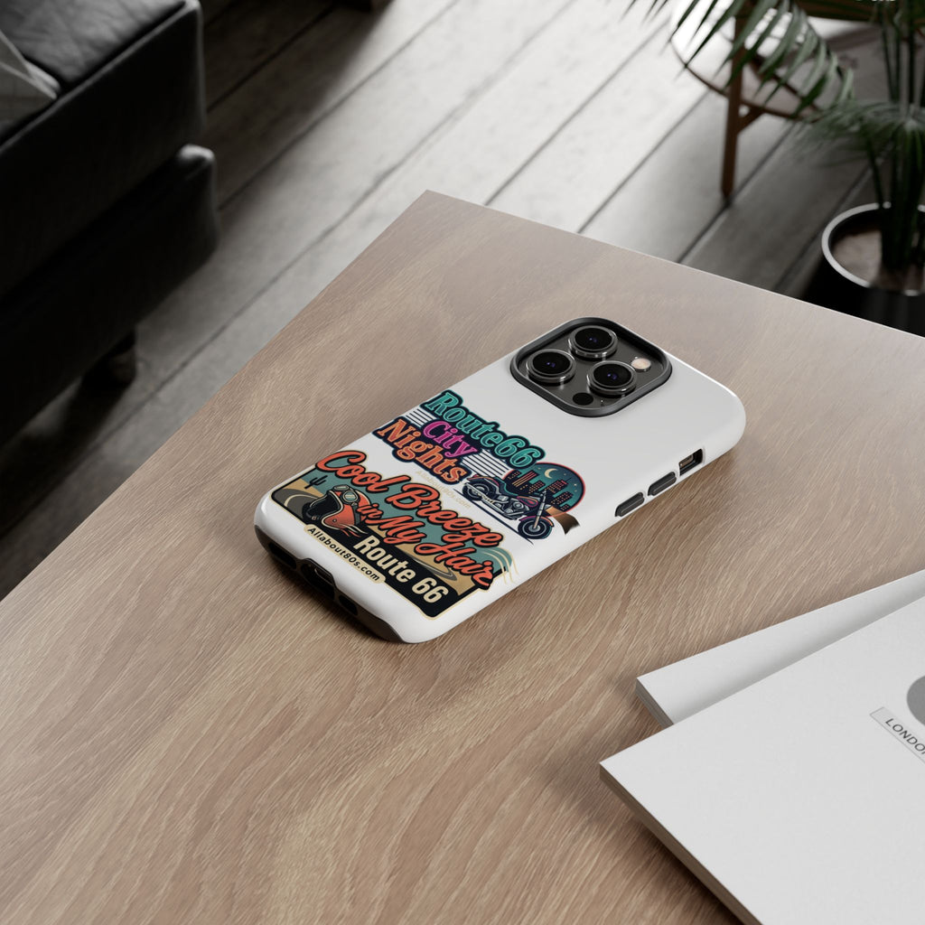 Phone Case — Route 66 City Nights Motorcycle Design
