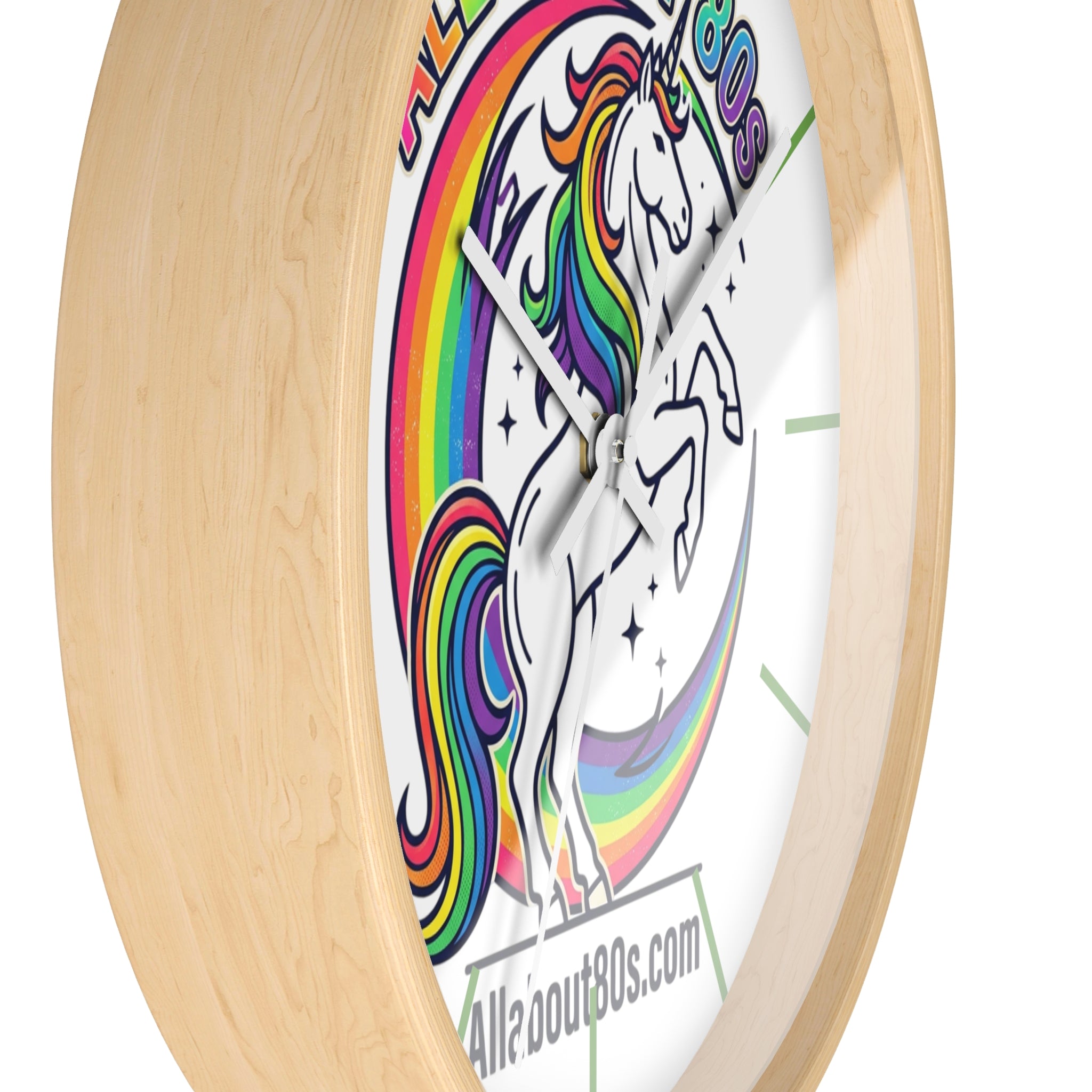 All About 80s Rainbow Unicorn Wall Clock — Retro 80s Decor