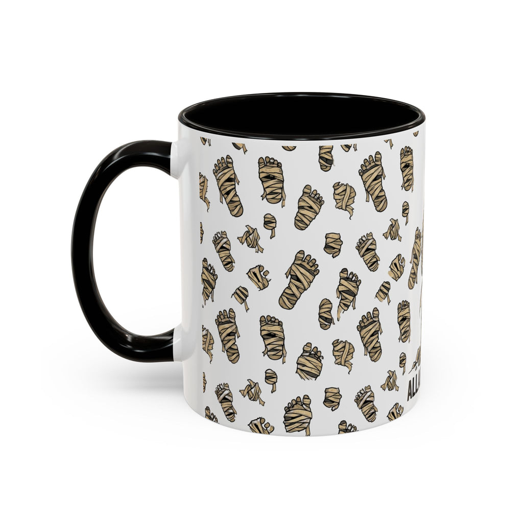 Mummy Pattern Coffee Mug (11oz & 15oz) – Retro Monster Tea Cup with AllAbout80s.com Design