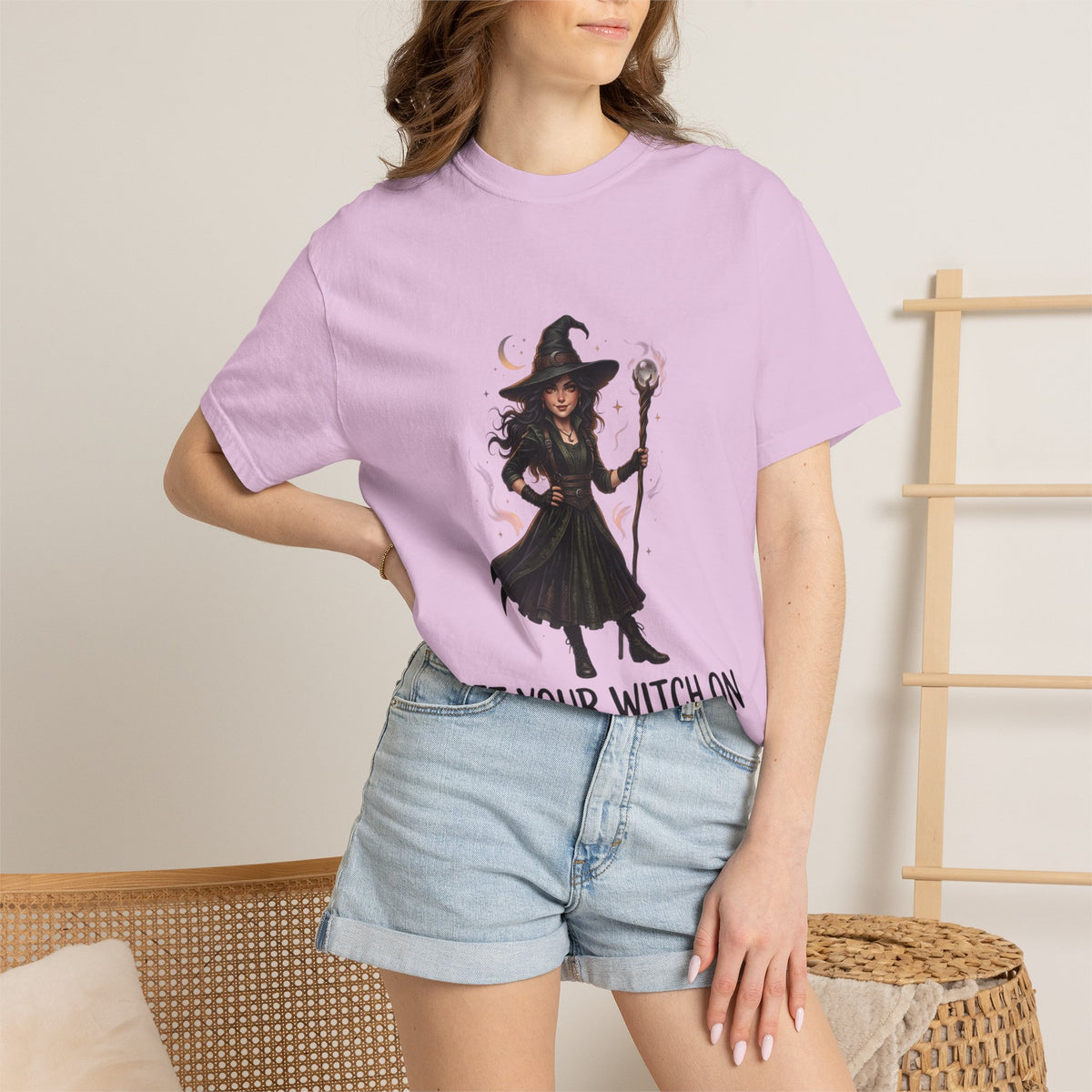 Witch Graphic T-Shirt — "Get Your Witch On" Halloween Tee