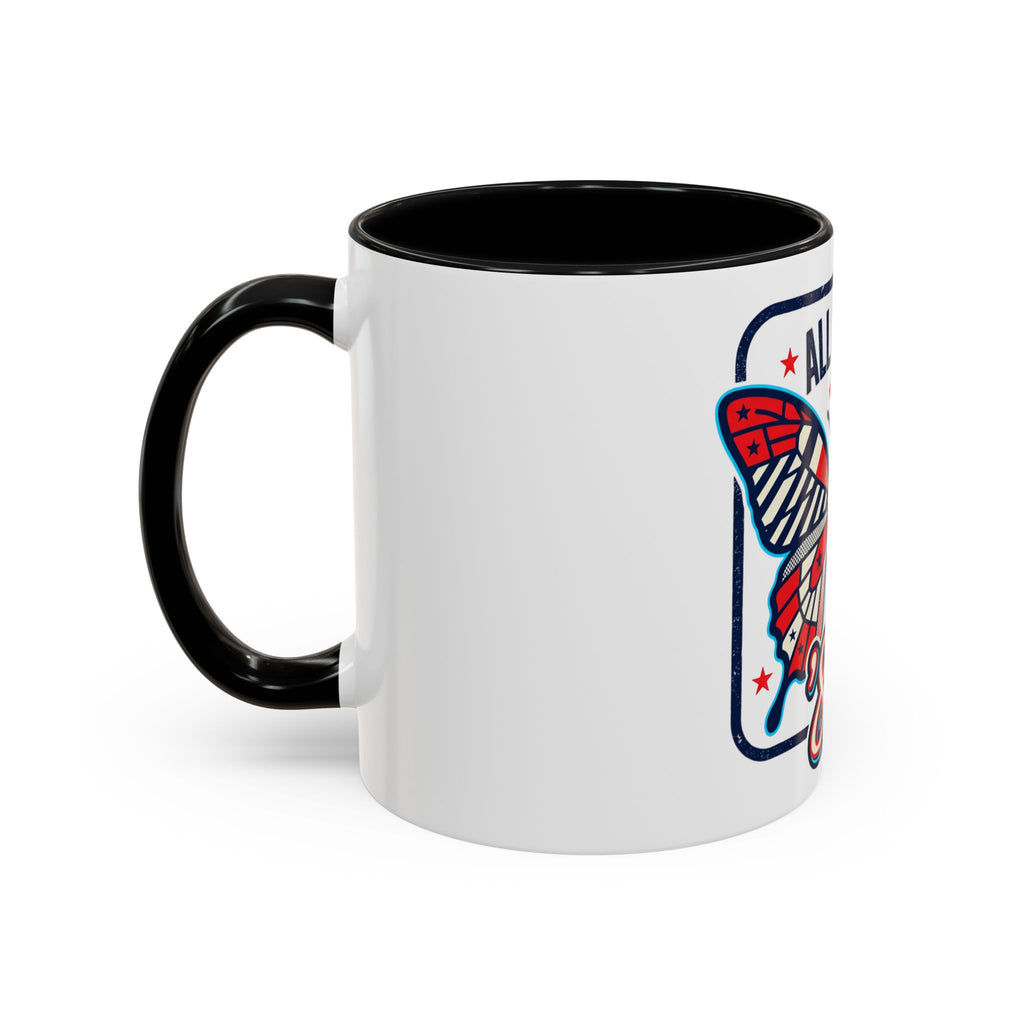 All About '80s Butterfly Accent Coffee Mug – Retro Patriotic 80s Gift