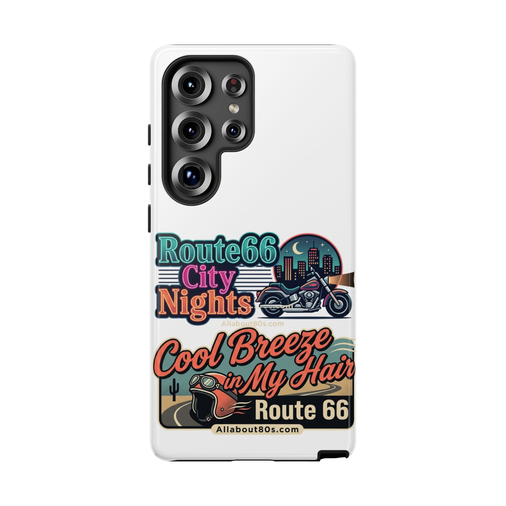 Phone Case — Route 66 City Nights Motorcycle Design