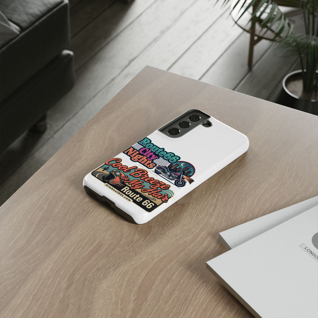 Phone Case — Route 66 City Nights Motorcycle Design