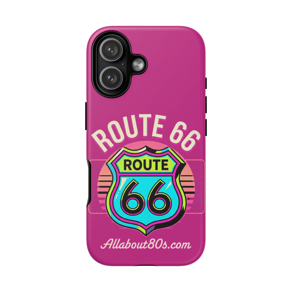 Route 66 Phone Case — Retro Neon Road Trip iPhone Cover