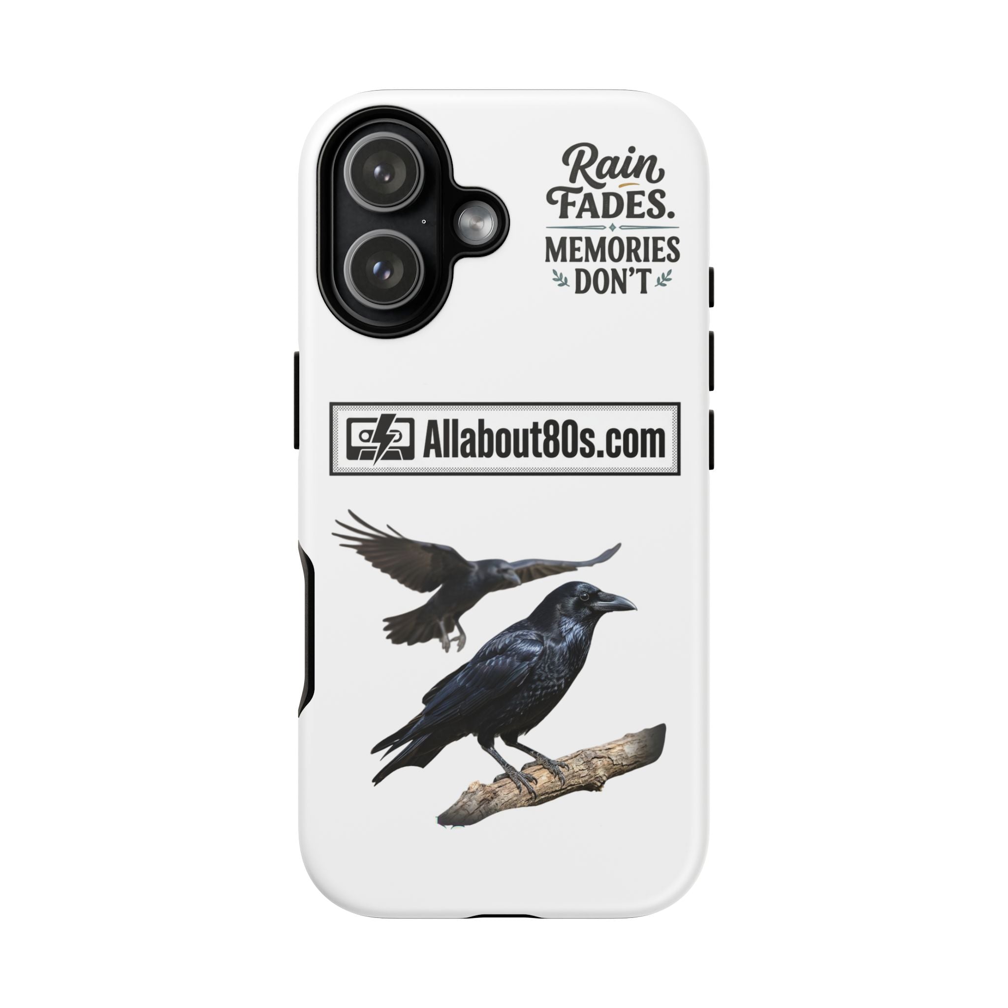 Raven Flight Phone Case — Protective iPhone Case with Black Crow Design