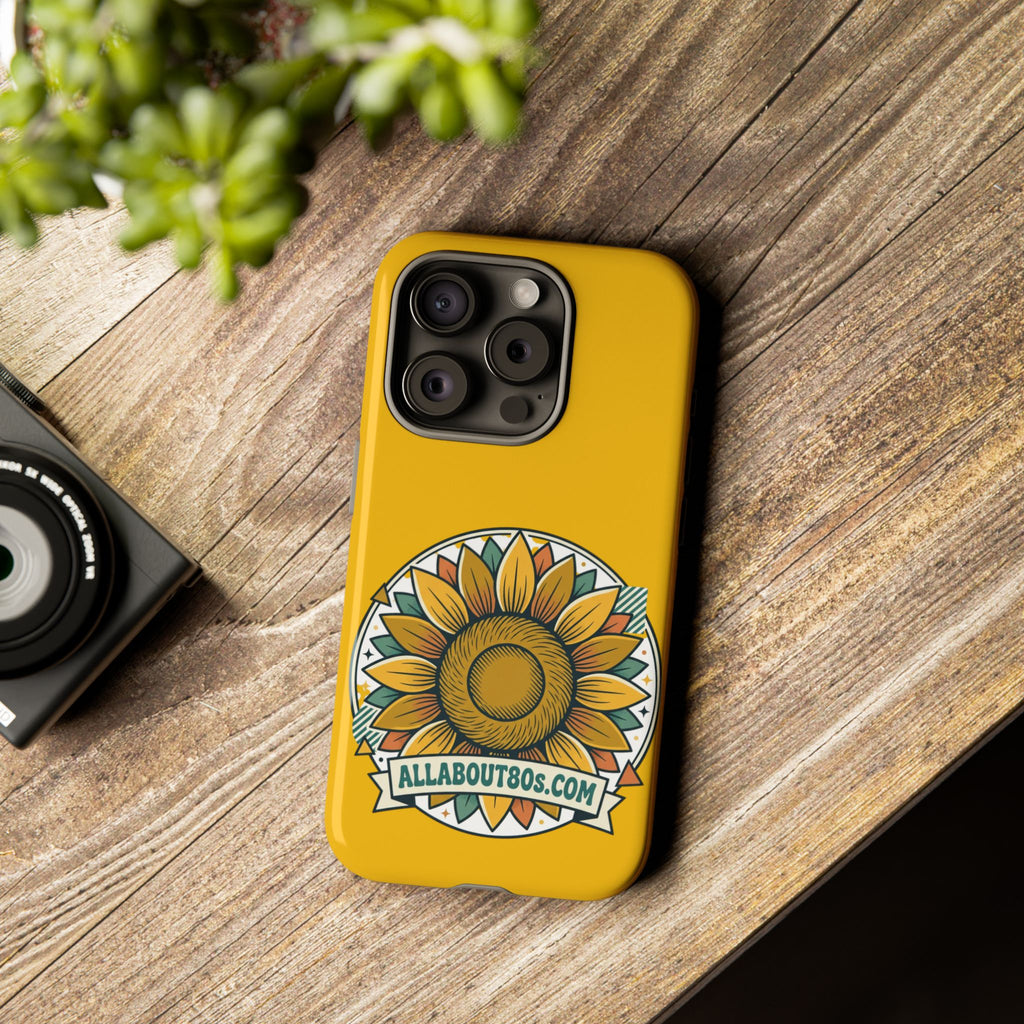 Sunflower Logo Phone Case — AllAbout80s.com Yellow Protective Cover