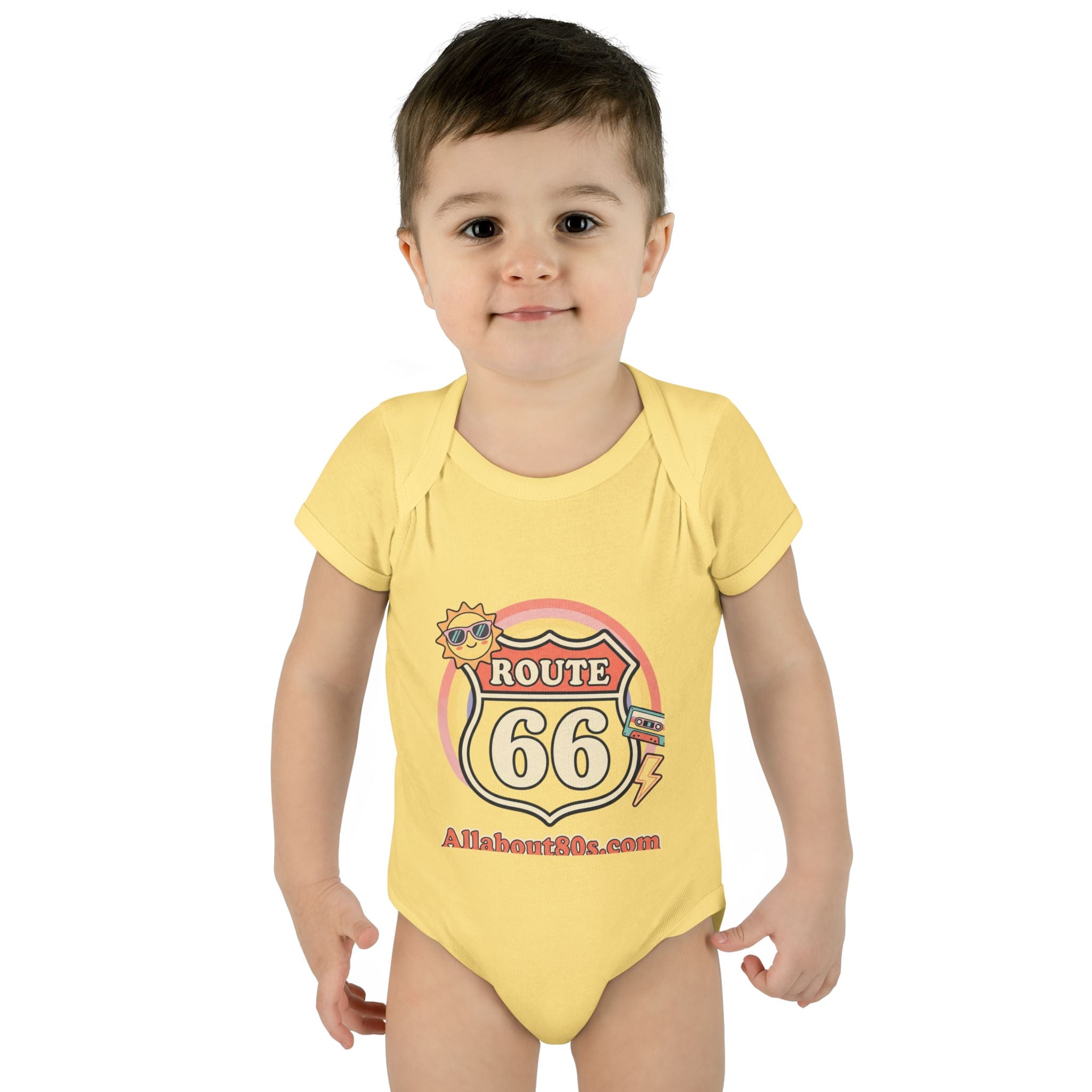 Route 66 Baby Bodysuit – Retro Travel Infant Onesie