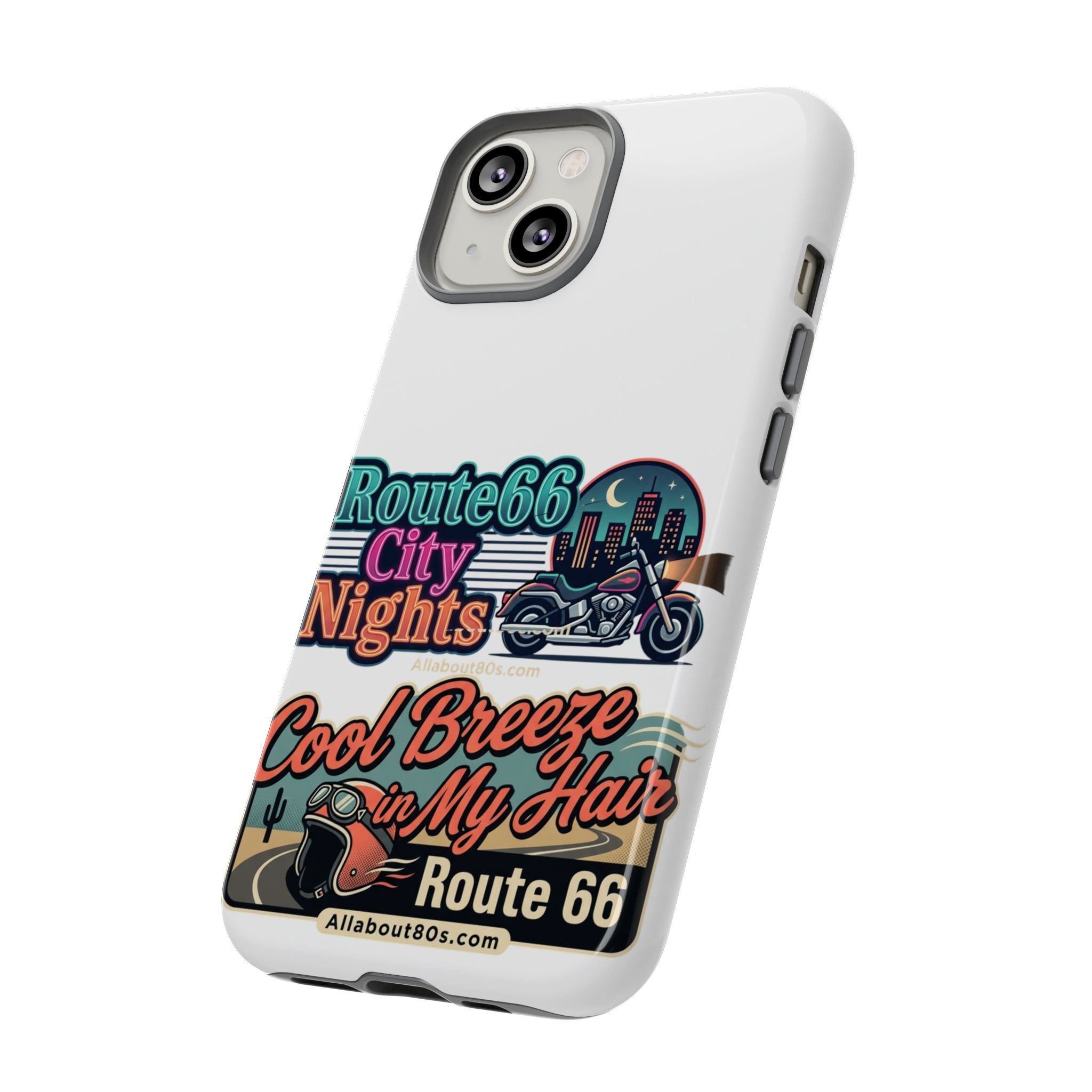 Phone Case — Route 66 City Nights Motorcycle Design
