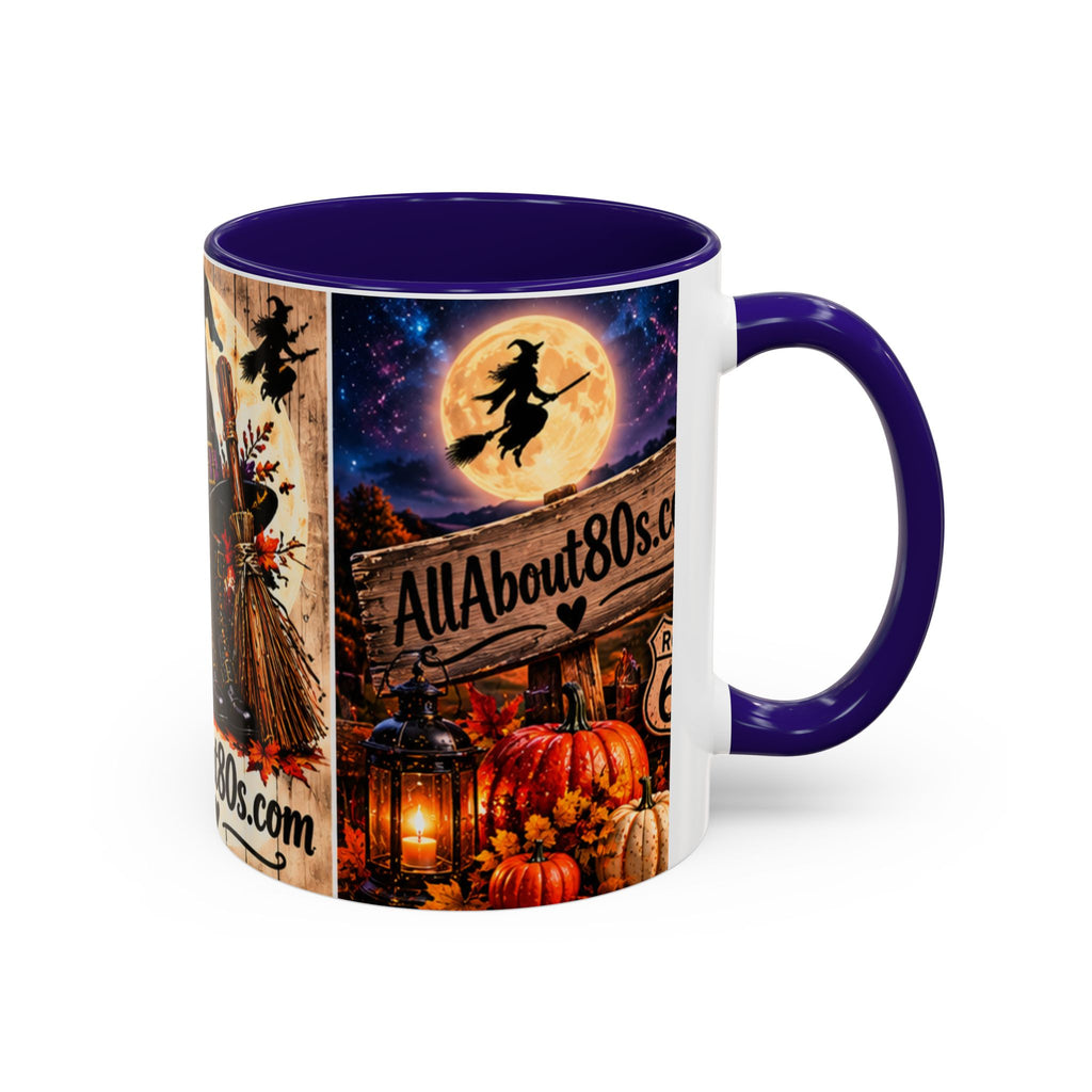 Halloween Witch Scene Coffee Mug — AllAbout80s.com Pumpkin & Moon 11oz/15oz