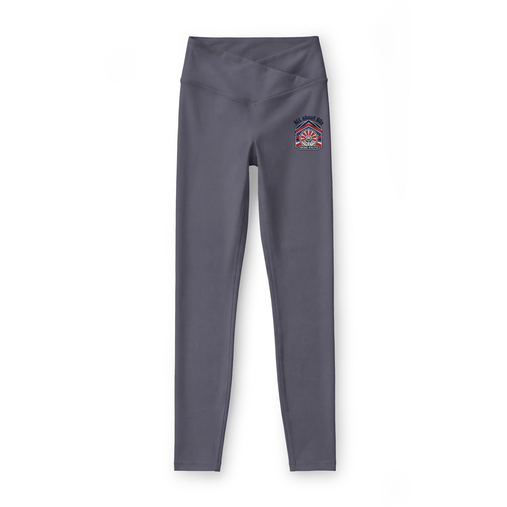 Leggings — ‘Camp Vibes’ Retro Patch High-Waist Women's Luxe Leggings