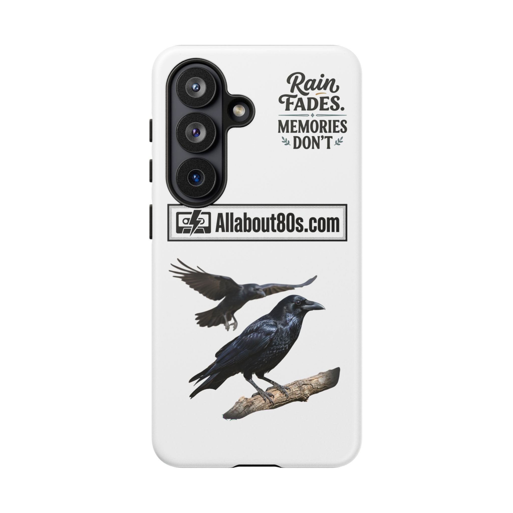 Raven Flight Phone Case — Protective iPhone Case with Black Crow Design