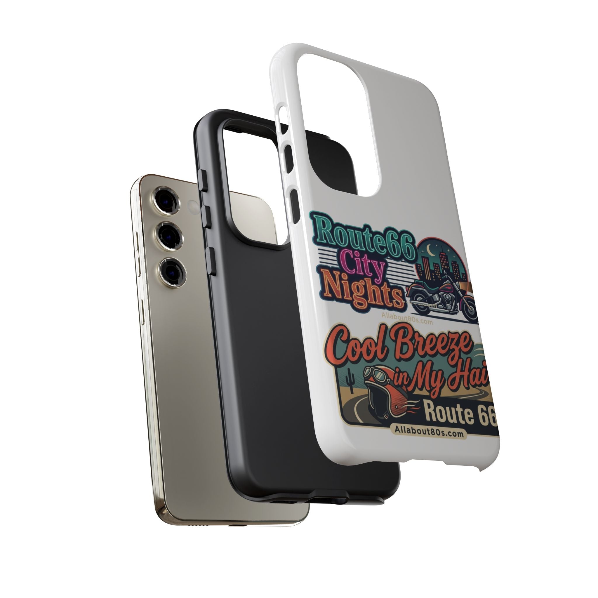 Phone Case — Route 66 City Nights Motorcycle Design