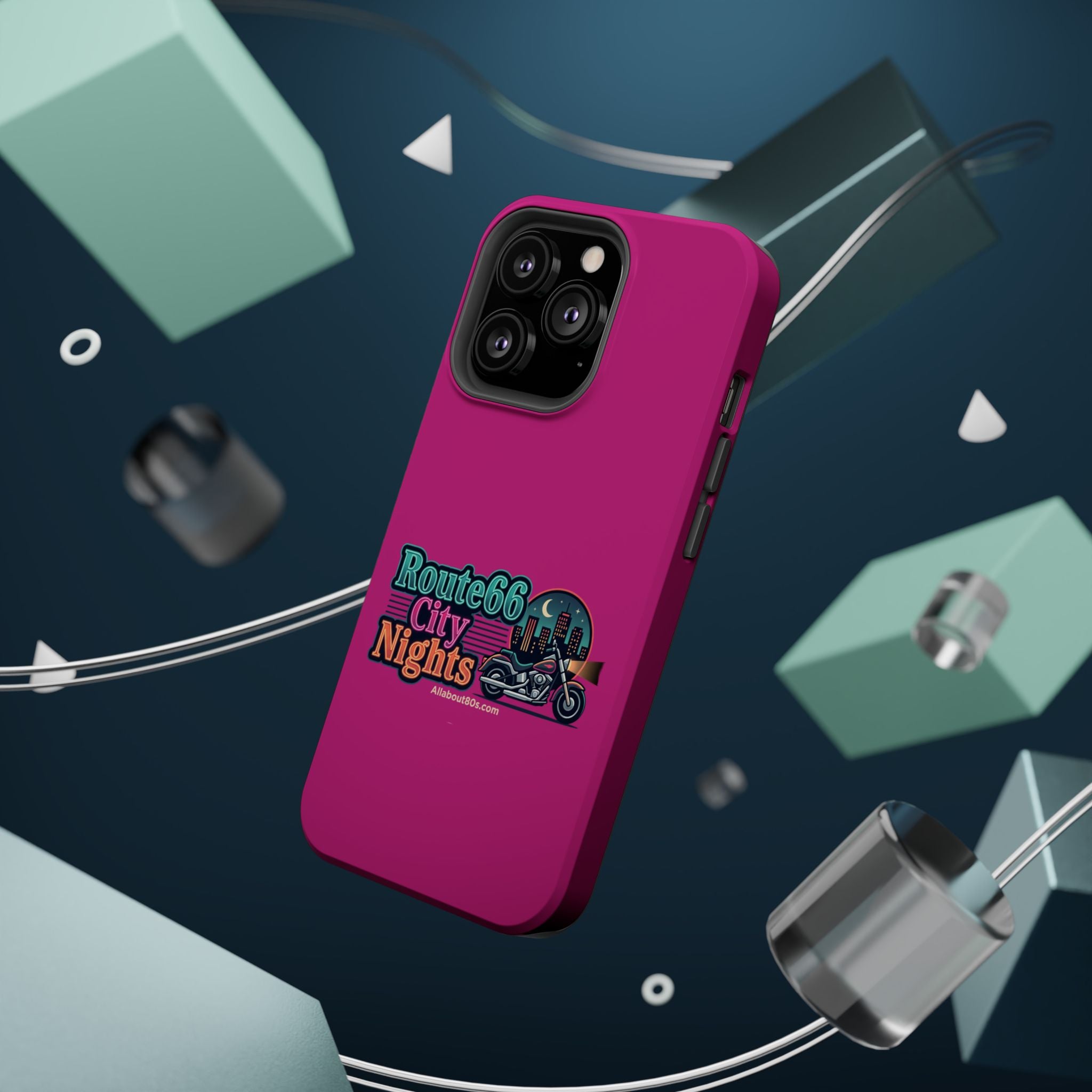 Phone Case — 'Route 66 City Nights' Magnetic Impact-Resistant Case