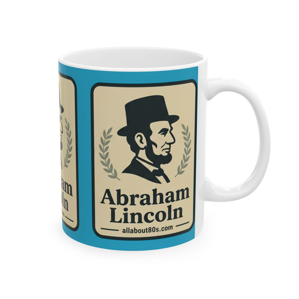 Lincoln Portrait Ceramic Mug – Vintage Abe Lincoln Coffee Cup (11oz, 15oz)