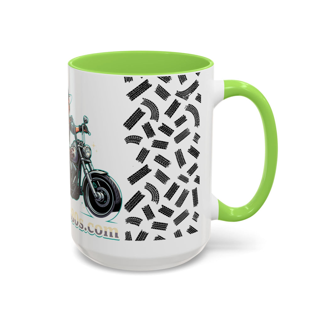 Witch Motorcycle Mug — Red-Haired Biker Witch Ceramic Coffee Cup