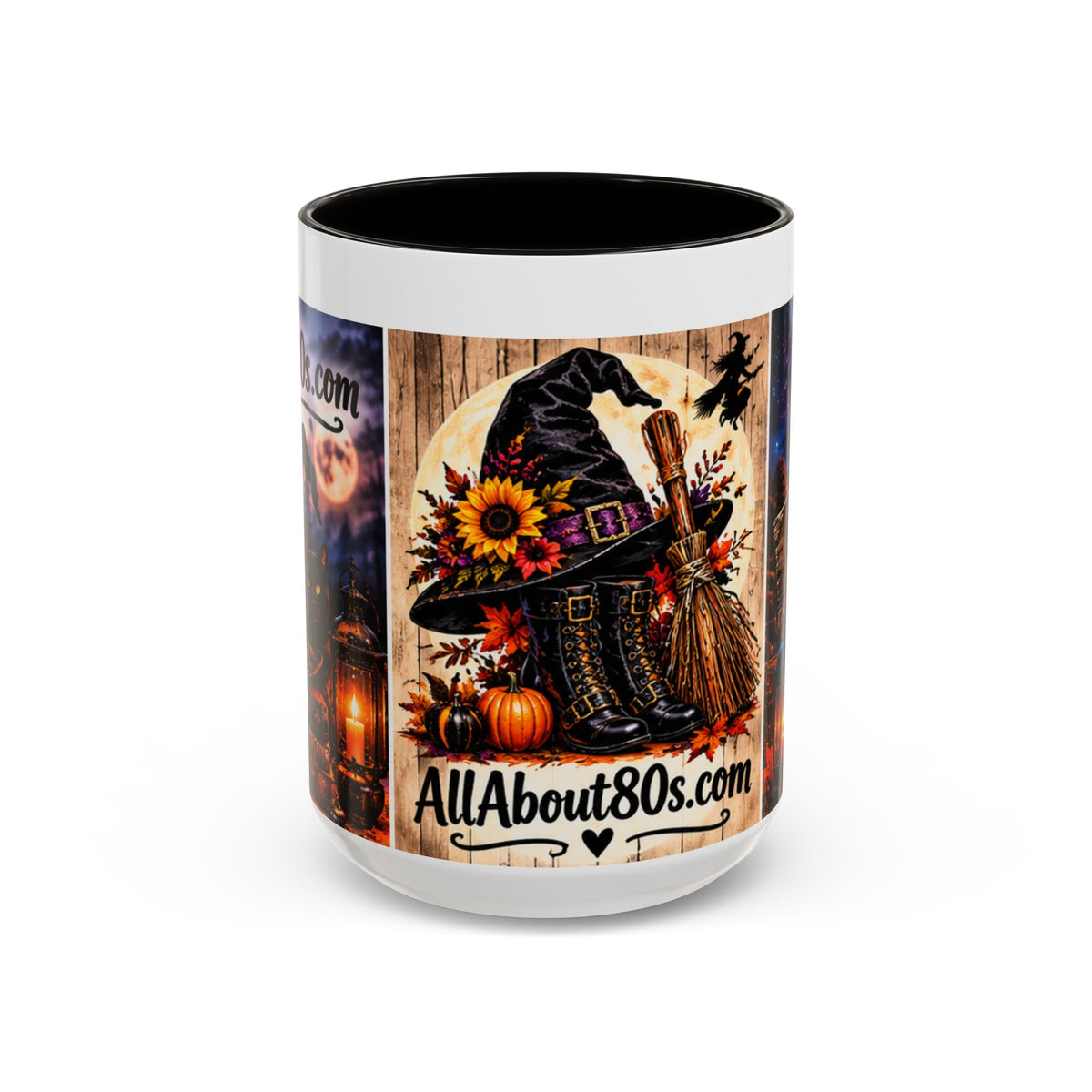 Halloween Witch Scene Coffee Mug — AllAbout80s.com Pumpkin & Moon 11oz/15oz