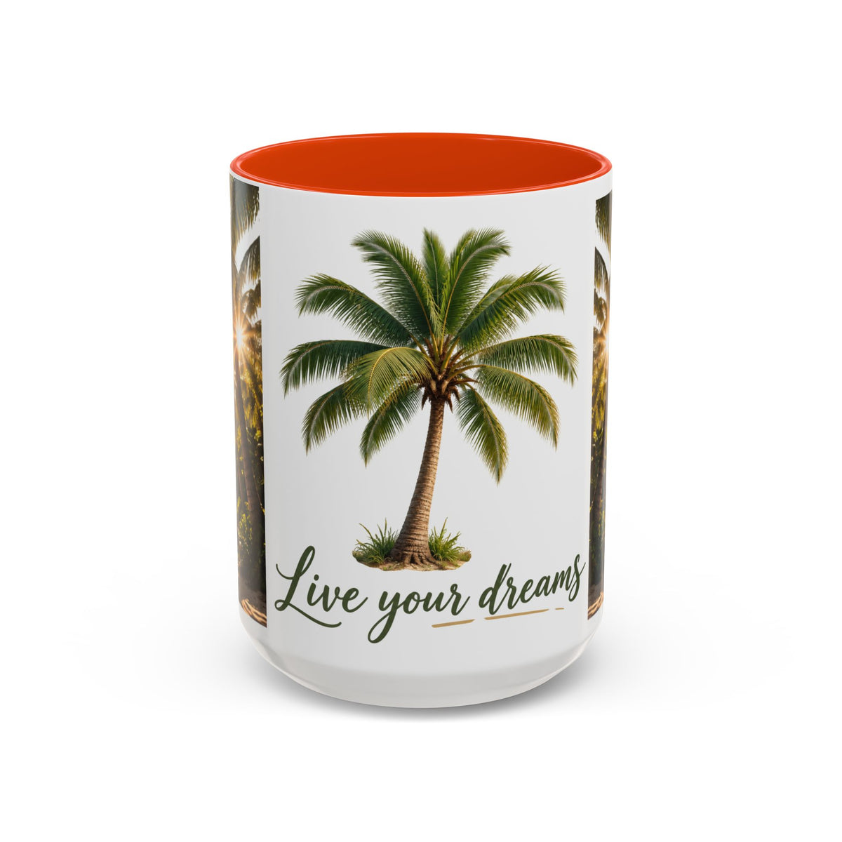 Live Your Dreams Palm Tree Mug