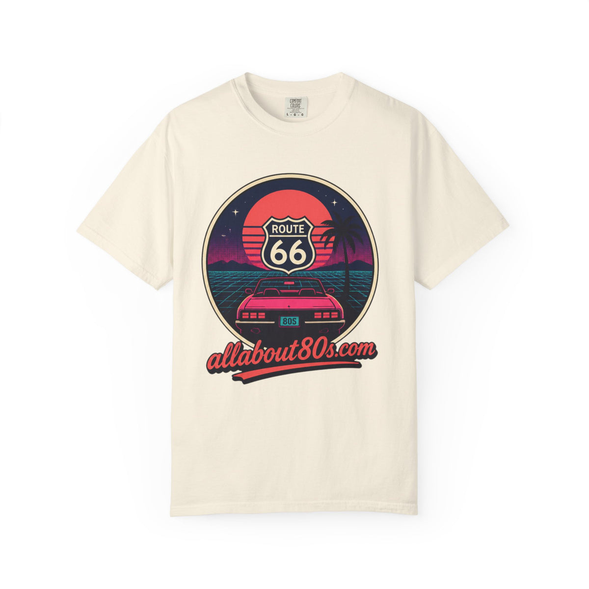 Route 66 80s Retro T-Shirt — AllAbout80s.com Vintage Sunset Tee