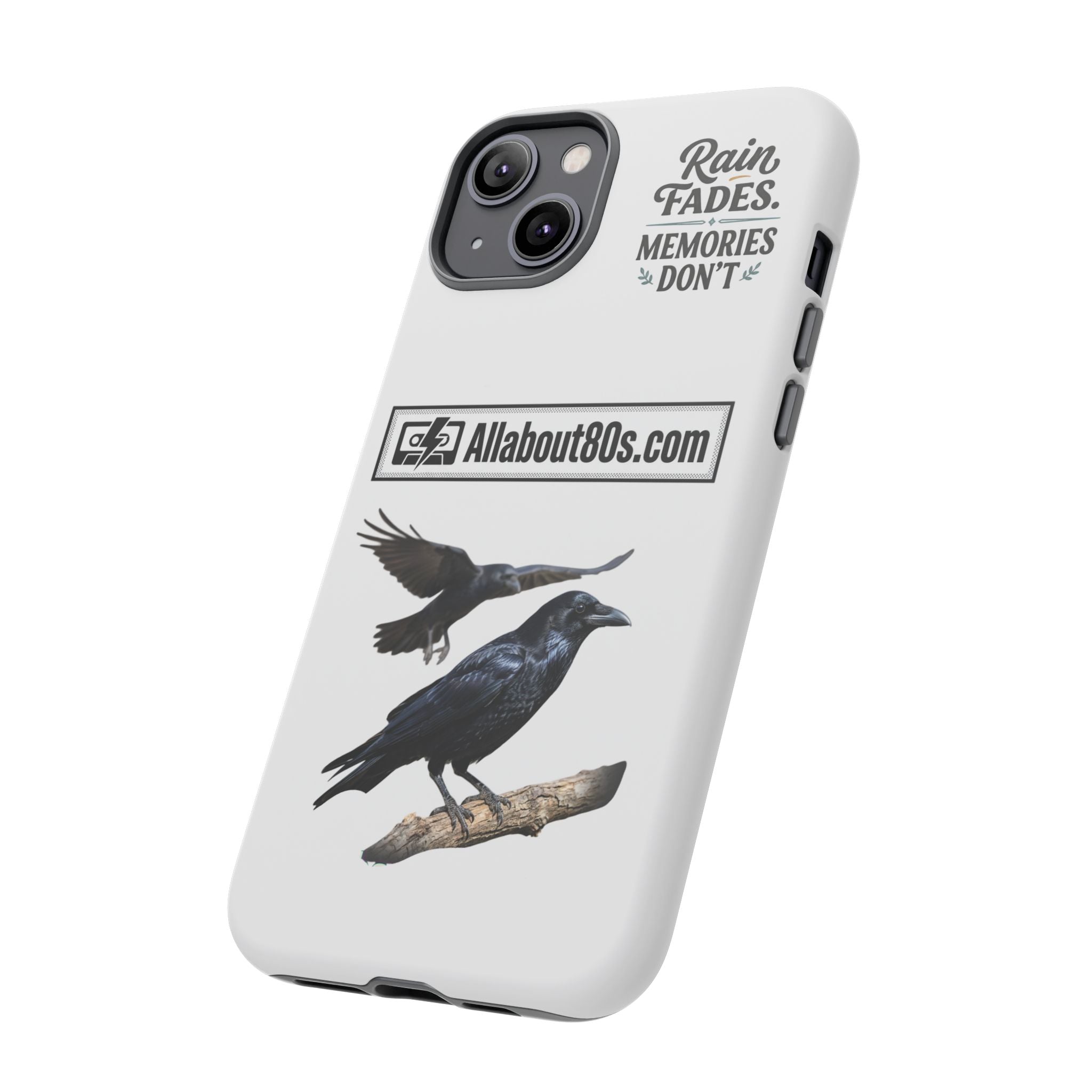 Raven Flight Phone Case — Protective iPhone Case with Black Crow Design