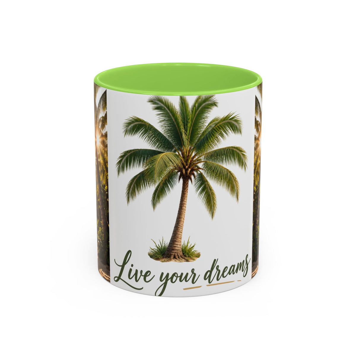 Live Your Dreams Palm Tree Mug