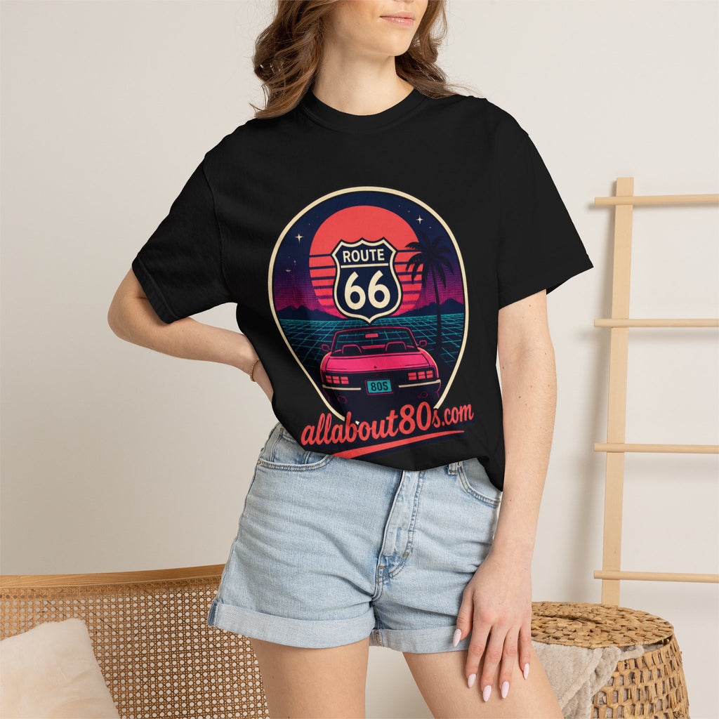 Route 66 80s Retro T-Shirt — AllAbout80s.com Vintage Sunset Tee