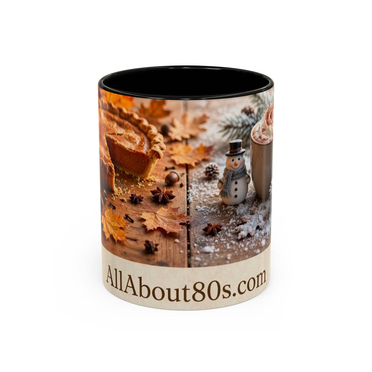 AllAbout80s Seasonal Coffee Mug (11oz/15oz) — Autumn & Winter Cozy Hot Cocoa Design