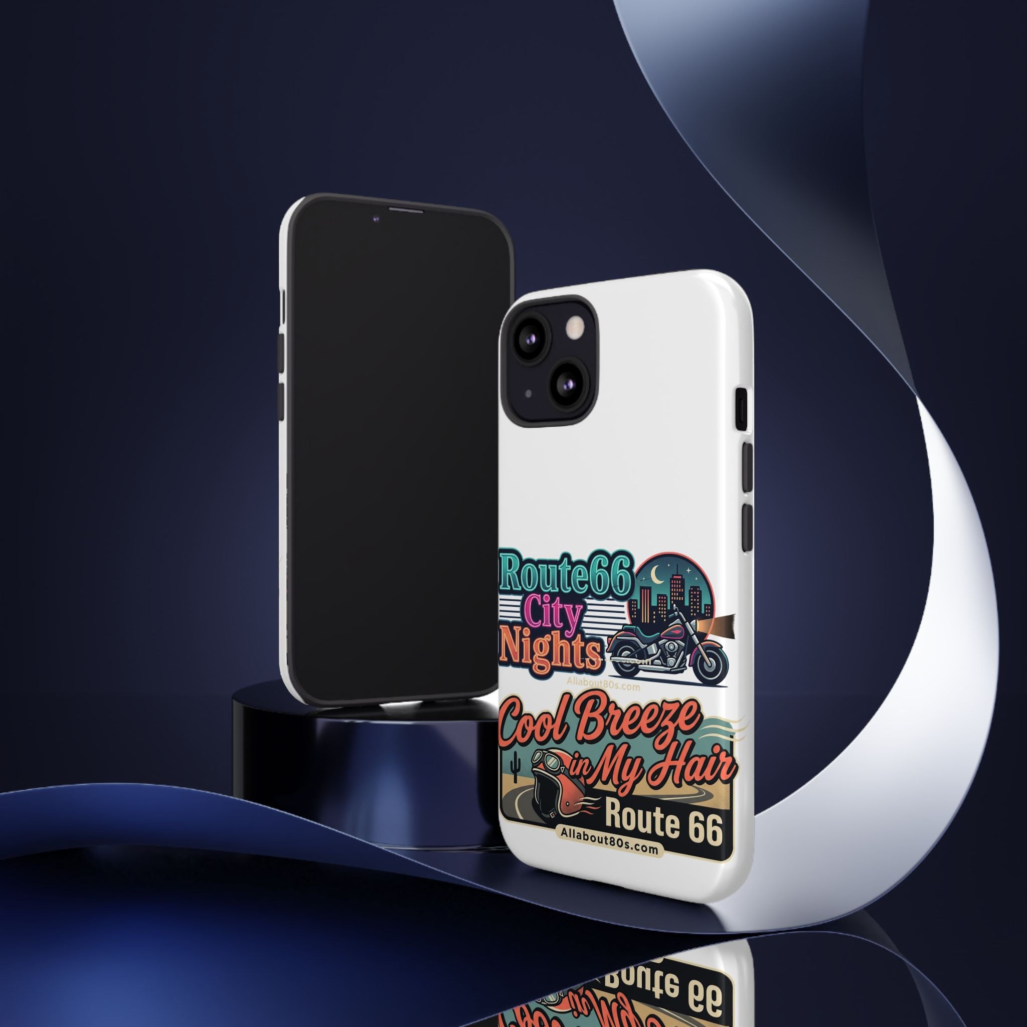 Phone Case — Route 66 City Nights Motorcycle Design