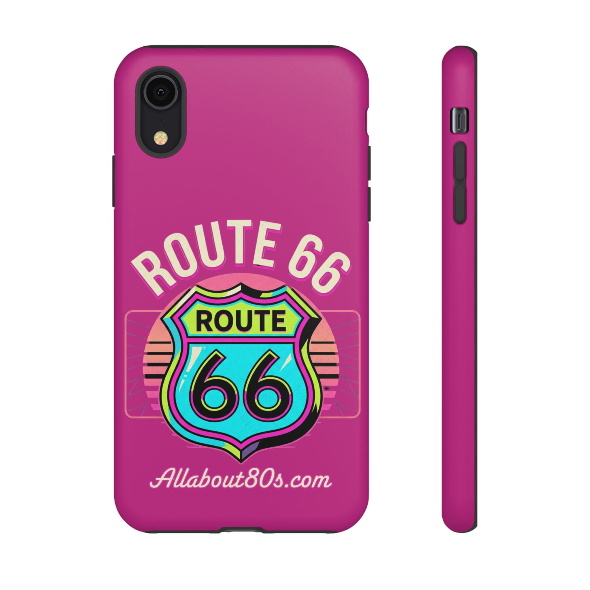 Route 66 Phone Case — Retro Neon Road Trip iPhone Cover