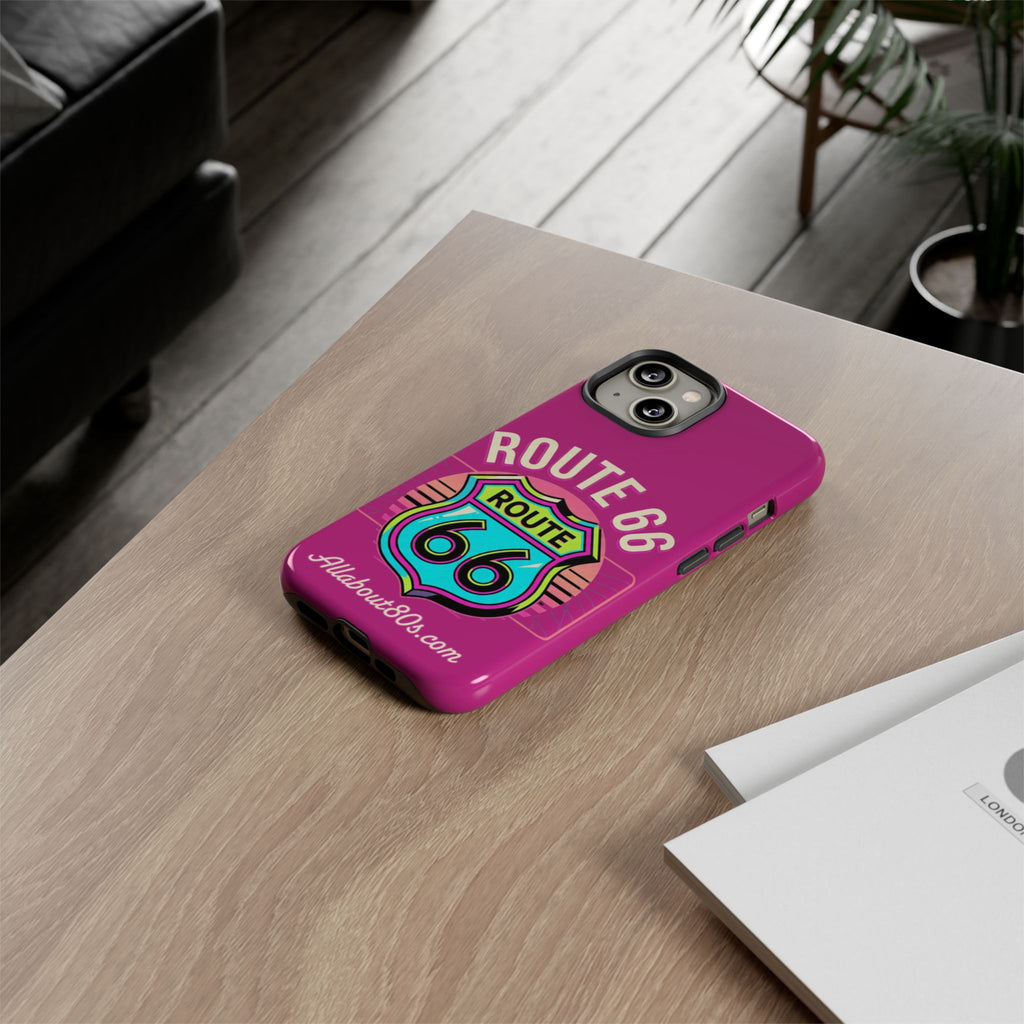 Route 66 Phone Case — Retro Neon Road Trip iPhone Cover