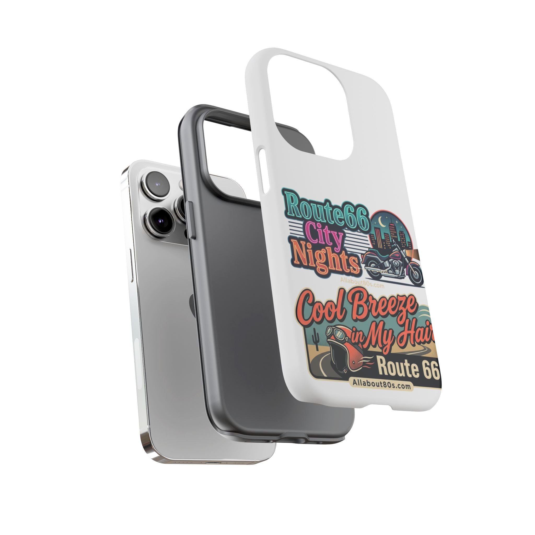 Phone Case — Route 66 City Nights Motorcycle Design